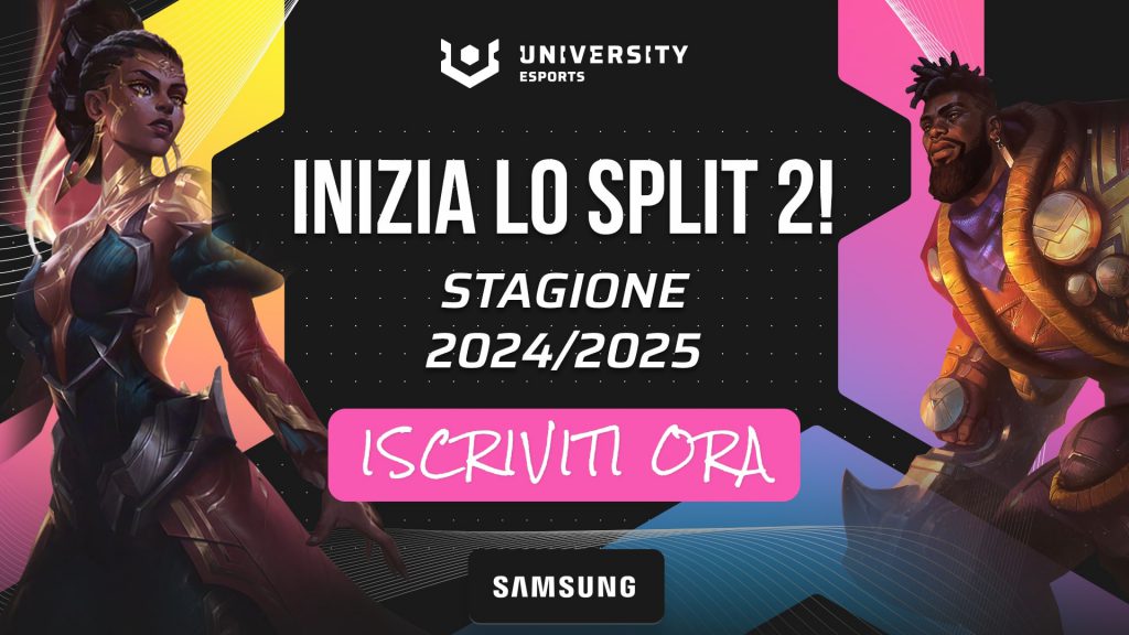 UNIVERSITY Esports Italy torna con Split 2 per universitari italiani